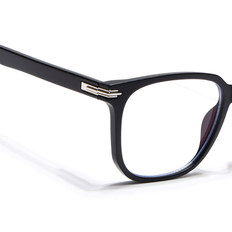 Voyage High Street Matt Black Square Eyeglasses for Men & Women (86005MG4950-C2)