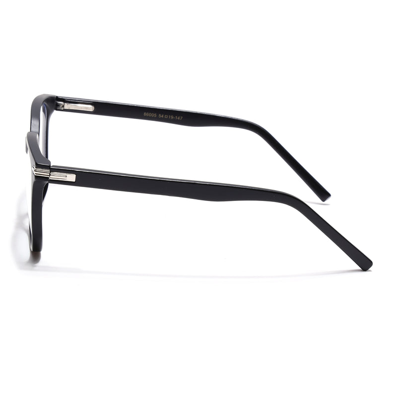 Voyage High Street Matt Black Square Eyeglasses for Men & Women (86005MG4950-C2)