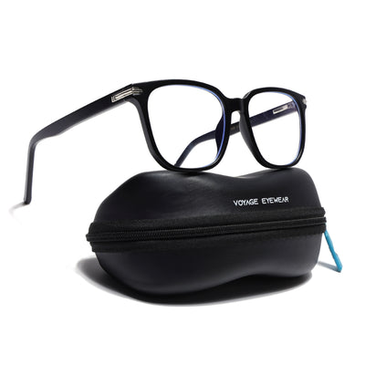 Voyage High Street Matt Black Square Eyeglasses for Men & Women (86005MG4950-C2)