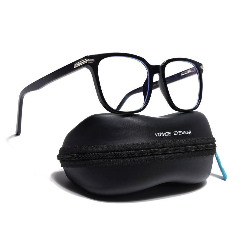 Voyage High Street Matt Black Square Eyeglasses for Men & Women (86005MG4950-C2)