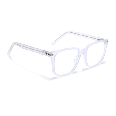 Voyage High Street Matt Transparent Square Eyeglasses for Men & Women (86005MG4953-C5)