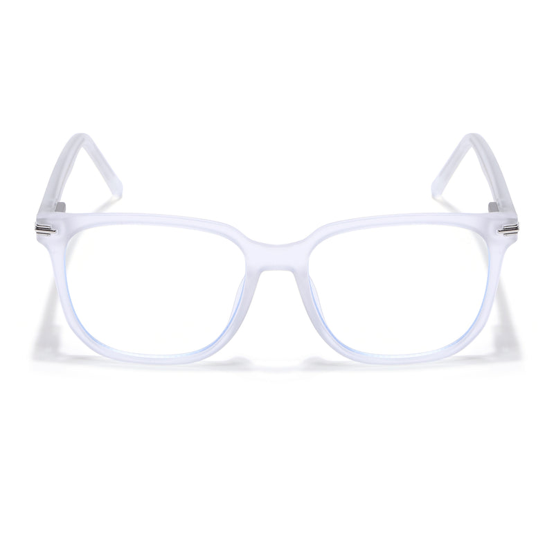 Voyage High Street Matt Transparent Square Eyeglasses for Men & Women (86005MG4953-C5)