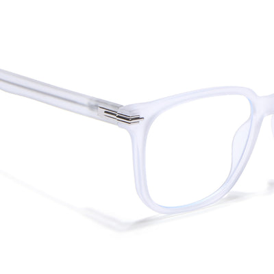 Voyage High Street Matt Transparent Square Eyeglasses for Men & Women (86005MG4953-C5)