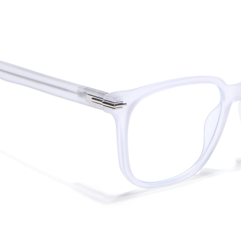 Voyage High Street Matt Transparent Square Eyeglasses for Men & Women (86005MG4953-C5)