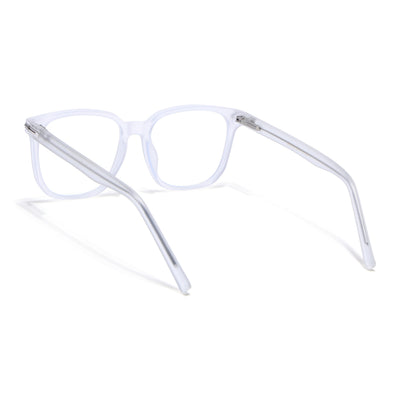 Voyage High Street Matt Transparent Square Eyeglasses for Men & Women (86005MG4953-C5)