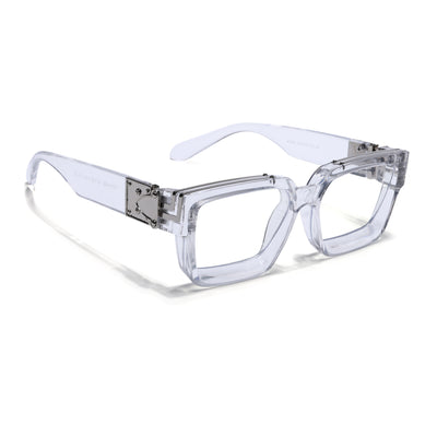 Storm | Transparent Wayfarer Medium Eyeglasses for Men & Women | 86367FMG7164-C1