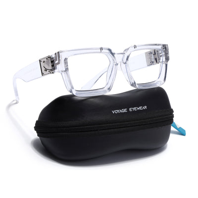 Storm | Transparent Wayfarer Medium Eyeglasses for Men & Women | 86367FMG7164-C1