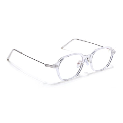Voyage Clear Oval Eyeglasses for Men & Women (86573MG3890-C1)