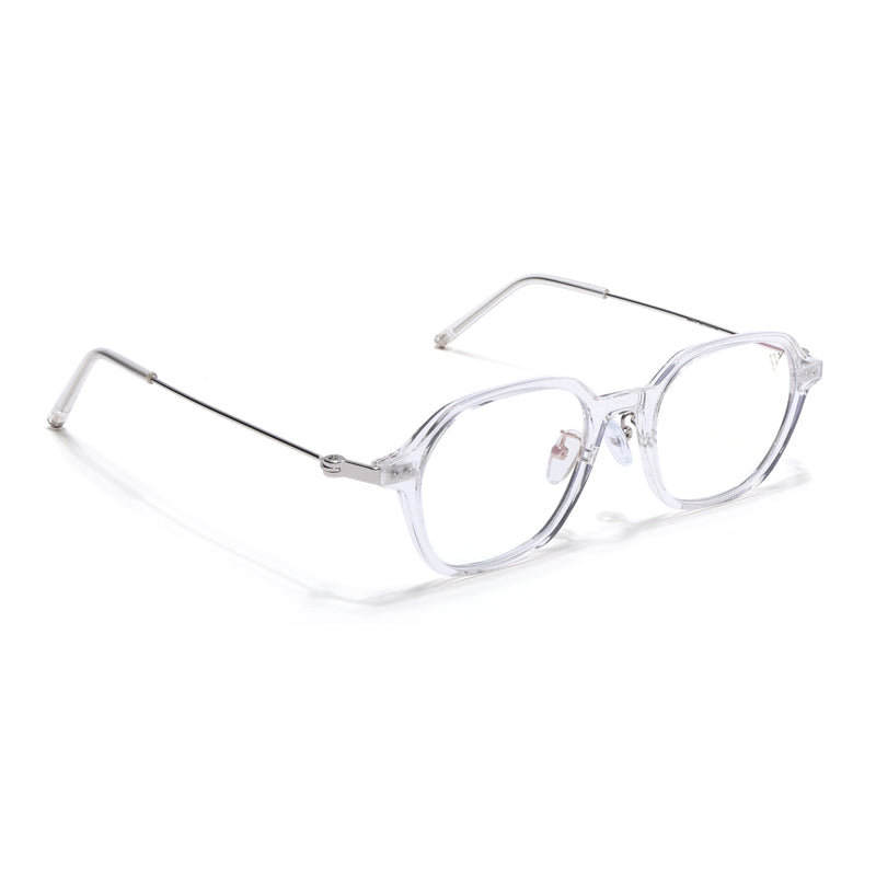 Voyage Clear Oval Eyeglasses for Men & Women (86573MG3890-C1)