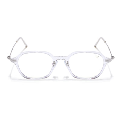 Voyage Clear Oval Eyeglasses for Men & Women (86573MG3890-C1)