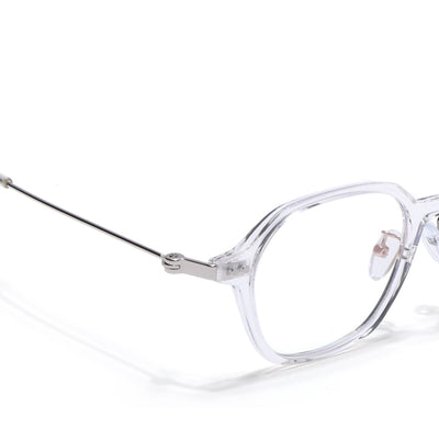 Voyage Clear Oval Eyeglasses for Men & Women (86573MG3890-C1)