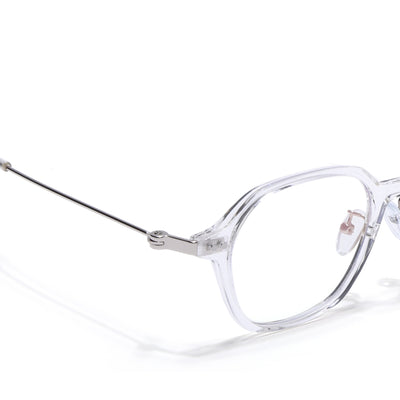 Voyage Clear Oval Eyeglasses for Men & Women (86573MG3890-C1)