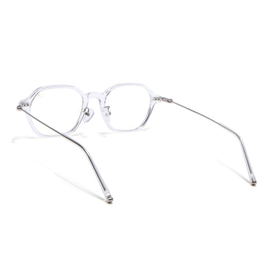 Voyage Clear Oval Eyeglasses for Men & Women (86573MG3890-C1)