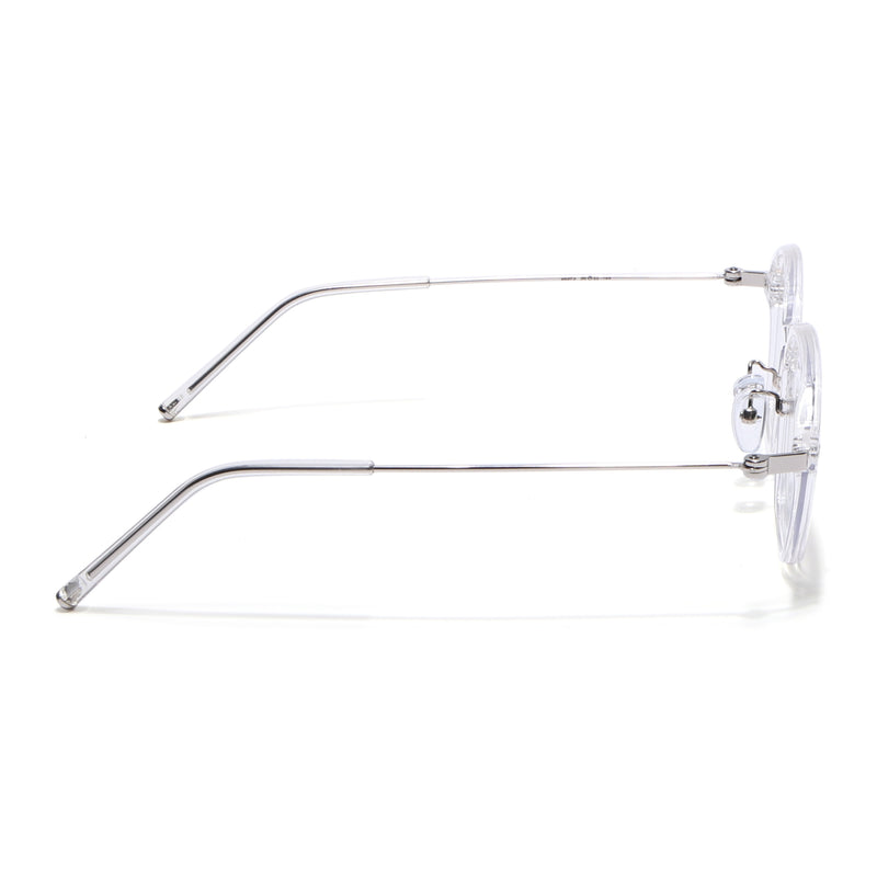 Voyage Clear Oval Eyeglasses for Men & Women (86573MG3890-C1)