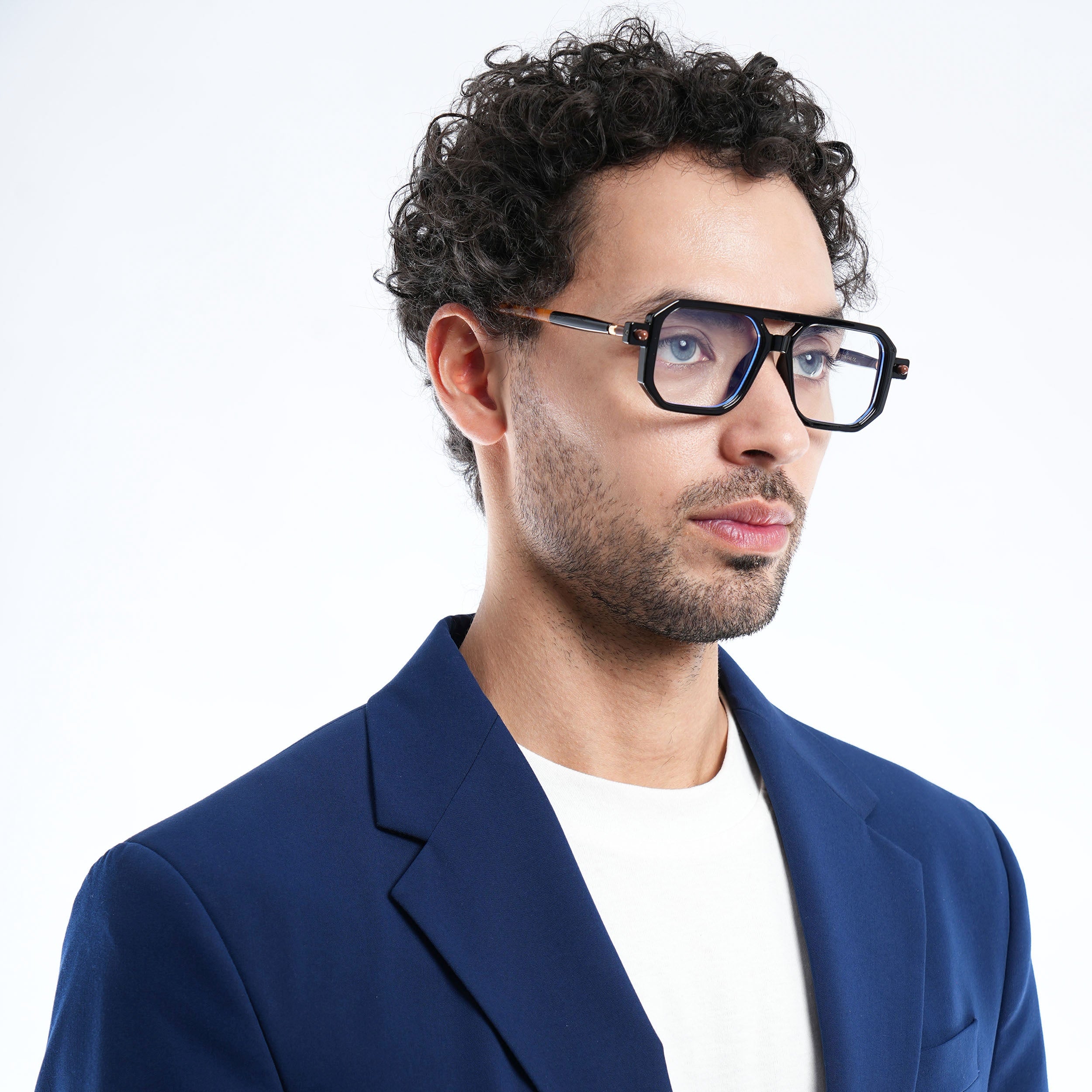 Ghost | Black Wayfarer Eyeglasses for Men & Women | 86582MGA2-C1