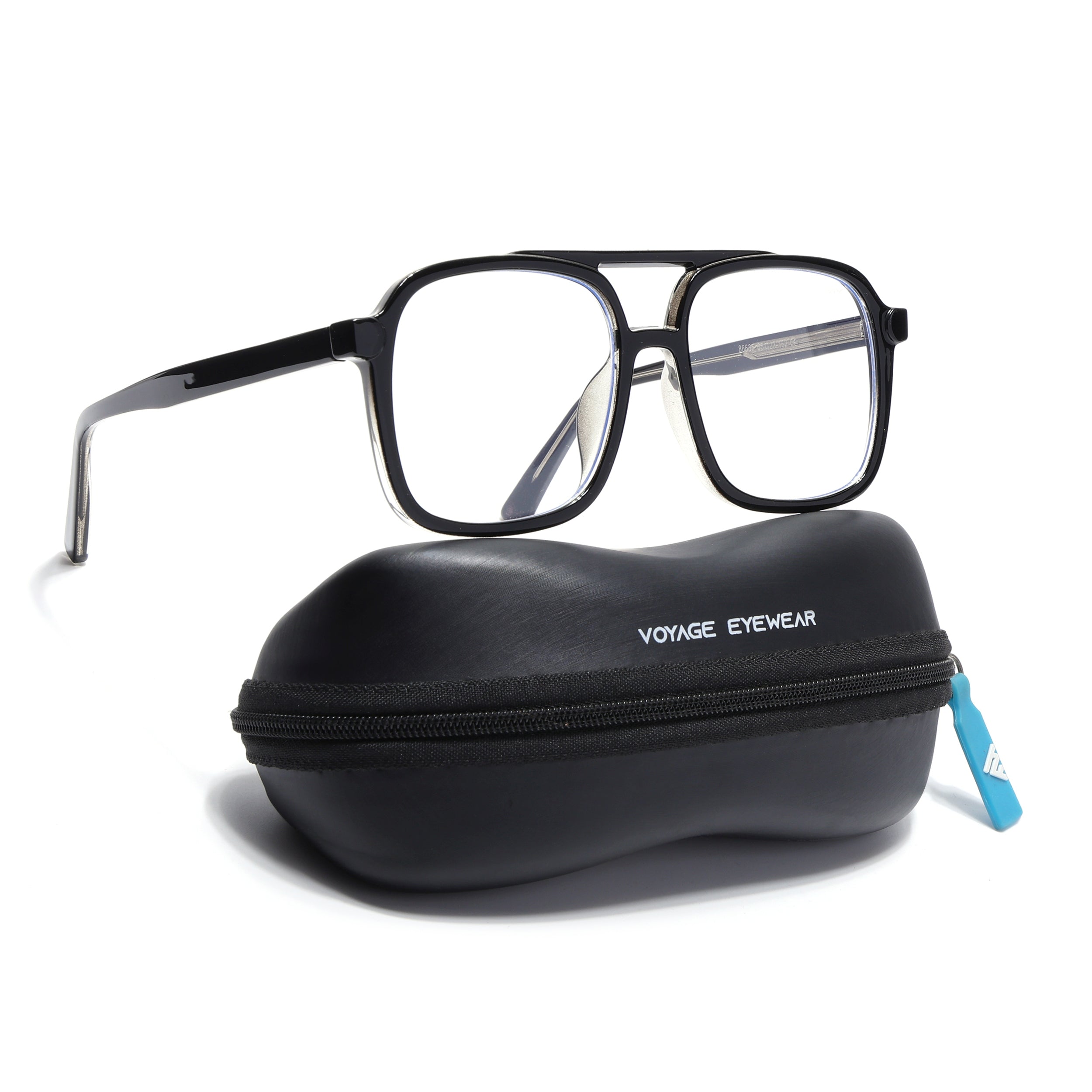 Voyage Maverick Black Wayfarer Eyeglasses for Men & Women (86635MG4153-C1)