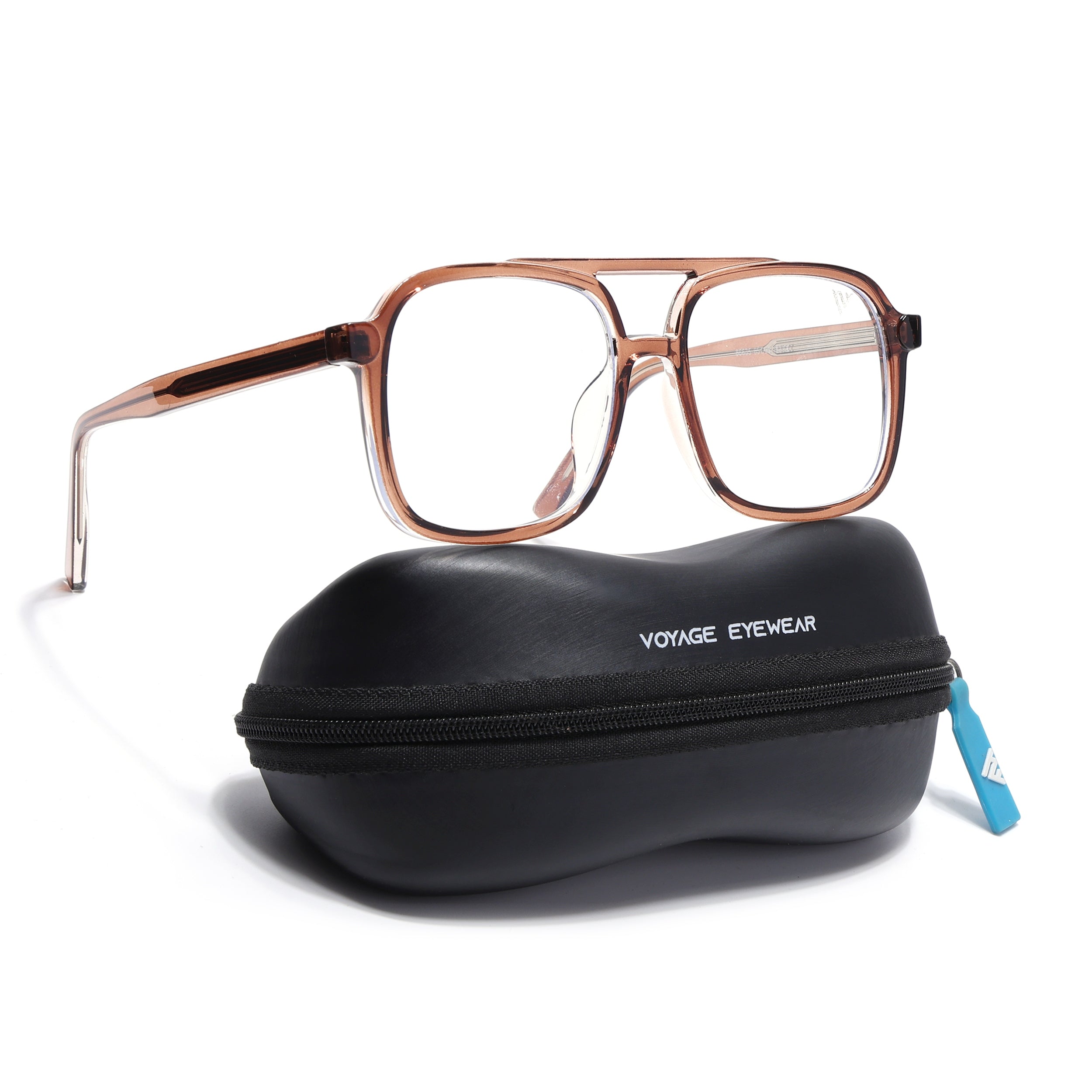 Voyage Maverick Brown Wayfarer Eyeglasses for Men & Women (86635MG4154-C3)