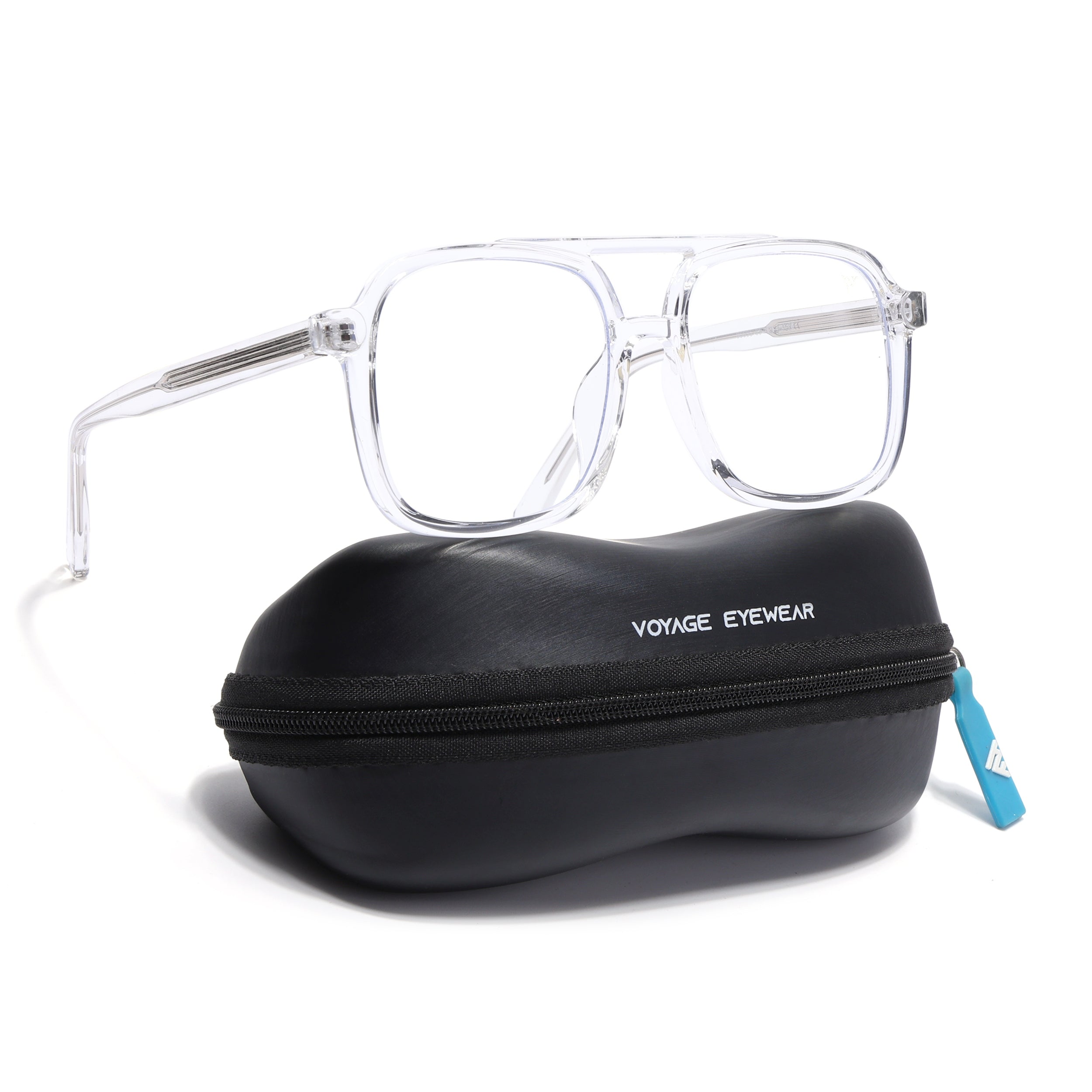 Voyage Maverick Clear Wayfarer Eyeglasses for Men & Women (86635MG4155-C4)