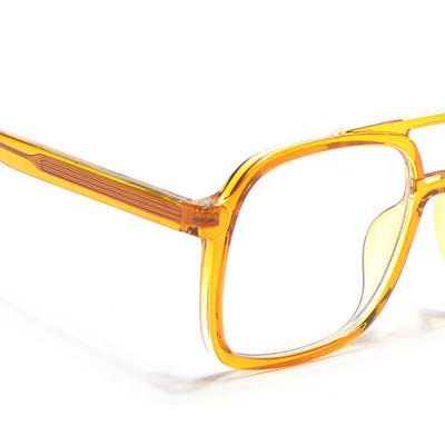 Voyage Maverick Orange Wayfarer Eyeglasses for Men & Women (86635MG4156-C2)