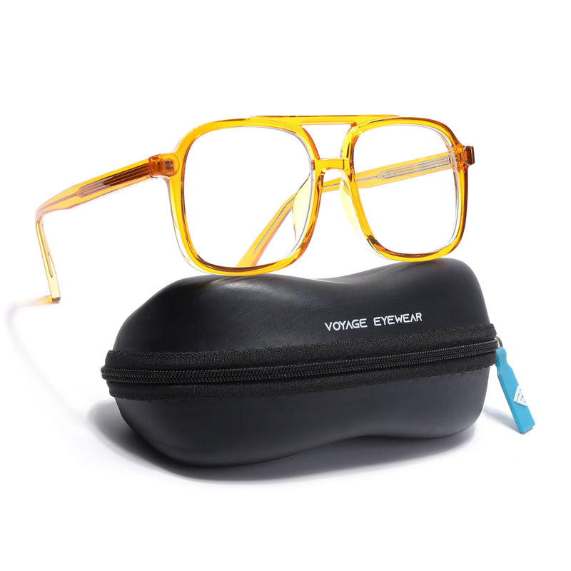 Voyage Maverick Orange Wayfarer Eyeglasses for Men & Women (86635MG4156-C2)