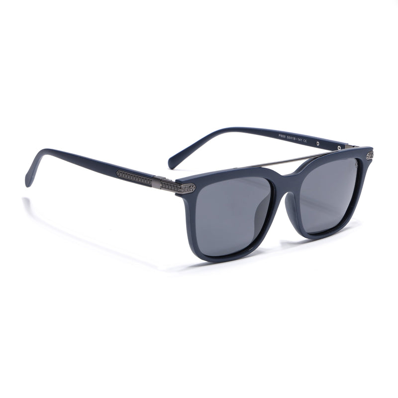 Eyejack Blue Wayfarer Polarized Sunglasses for Men & Women (868PCL2138)