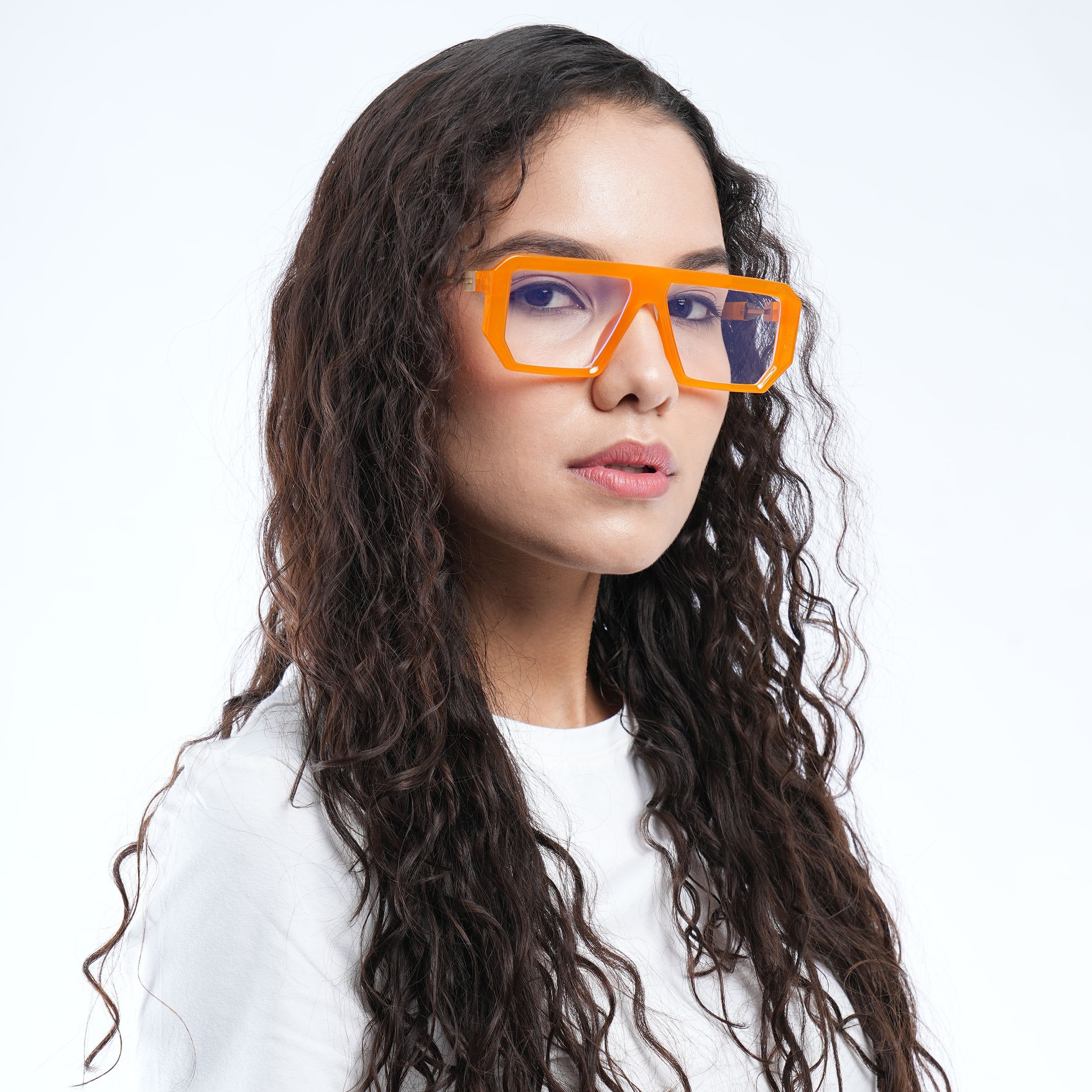 Voyage Victor Orange Wayfarer Eyeglasses for Men & Women (8725MG4645-C