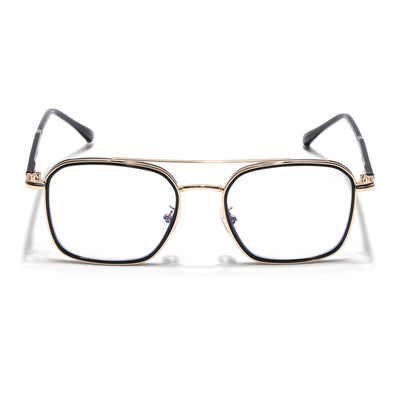 Voyage Maverick Golden & Black Wayfarer Eyeglasses for Men & Women (87303MG4702-C5)