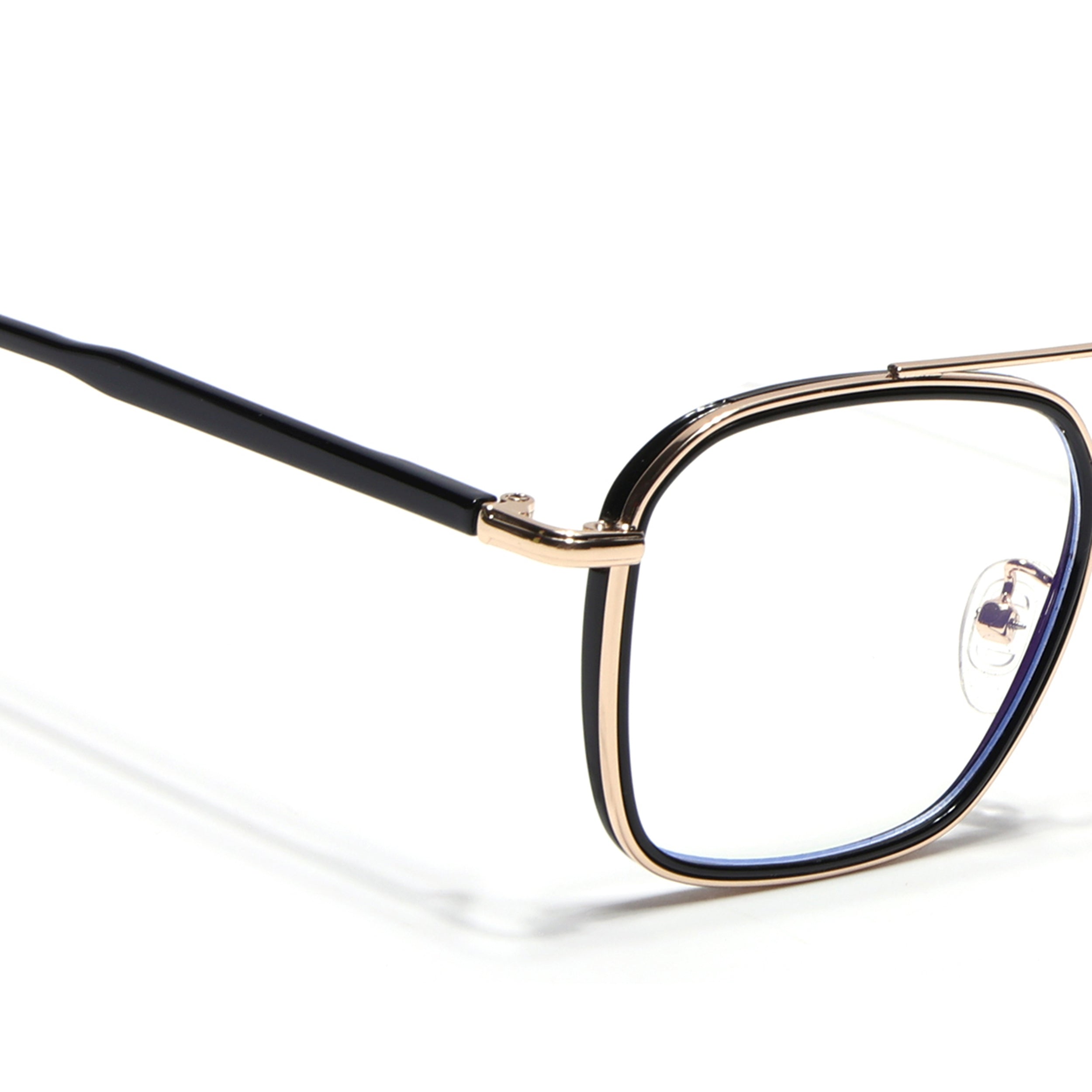 Voyage Maverick Golden & Black Wayfarer Eyeglasses for Men & Women (87303MG4702-C5)