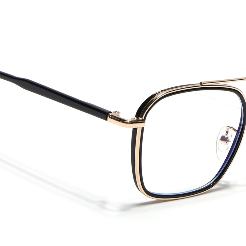 Voyage Maverick Golden & Black Wayfarer Eyeglasses for Men & Women (87303MG4702-C5)