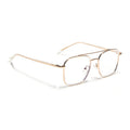 Voyage Maverick Golden Wayfarer Eyeglasses for Men & Women (87303MG4704-C3)