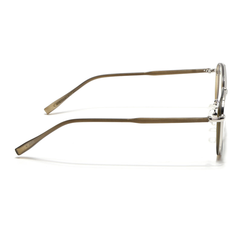 Voyage Maverick Silver & Olive Wayfarer Eyeglasses for Men & Women (87303MG4705-C4)