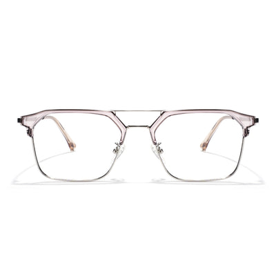 Voyage Light Brown & Silver Wayfarer Eyeglasses for Men & Women (87332MG5838-C5)