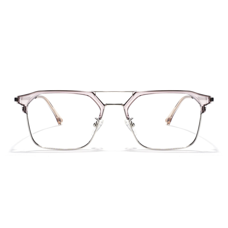 Voyage Light Brown & Silver Wayfarer Eyeglasses for Men & Women (87332MG5838-C5)