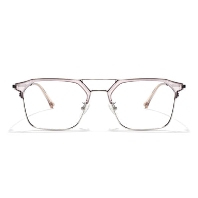 Voyage Light Brown & Silver Wayfarer Eyeglasses for Men & Women (87332MG5838-C5)