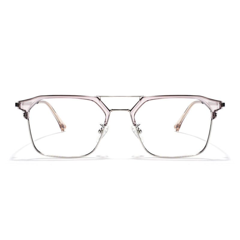 Voyage Light Brown & Silver Wayfarer Eyeglasses for Men & Women (87332MG5838-C5)