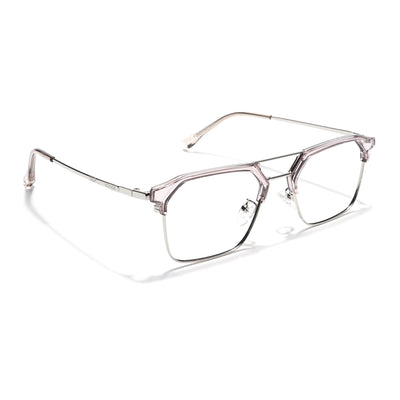 Voyage Light Brown & Silver Wayfarer Eyeglasses for Men & Women (87332MG5838-C5)