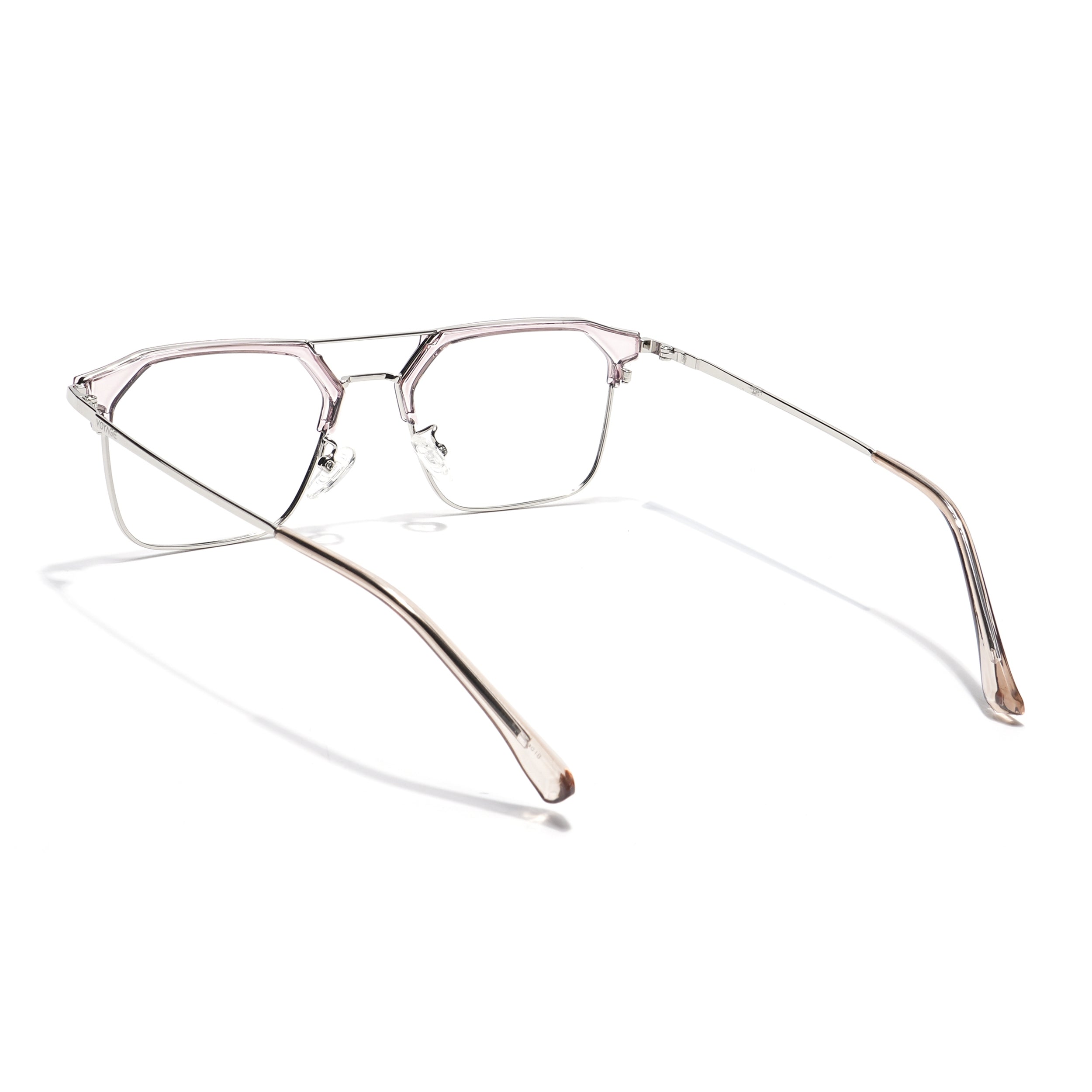 Voyage Light Brown & Silver Wayfarer Eyeglasses for Men & Women (87332MG5838-C5)