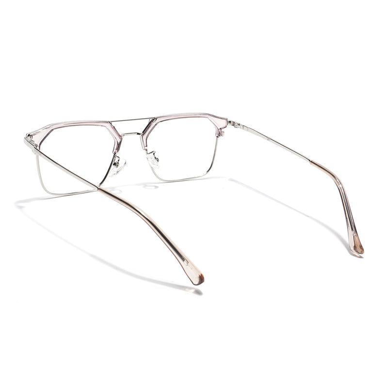 Voyage Light Brown & Silver Wayfarer Eyeglasses for Men & Women (87332MG5838-C5)