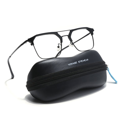 Voyage Black Wayfarer Eyeglasses for Men & Women (87332MG5834-C1)