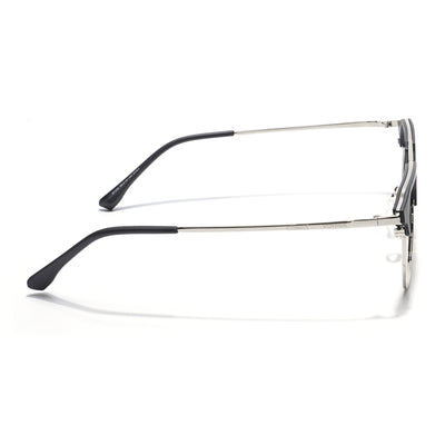 Voyage Black & Silver Wayfarer Eyeglasses for Men & Women (87332MG5835-C2)