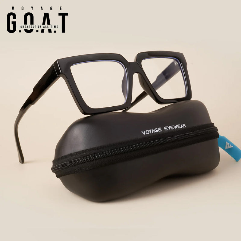 Voyage Goat Shine Black Wayfarer Eyeglasses for Men & Women (8774MG3922-C1)