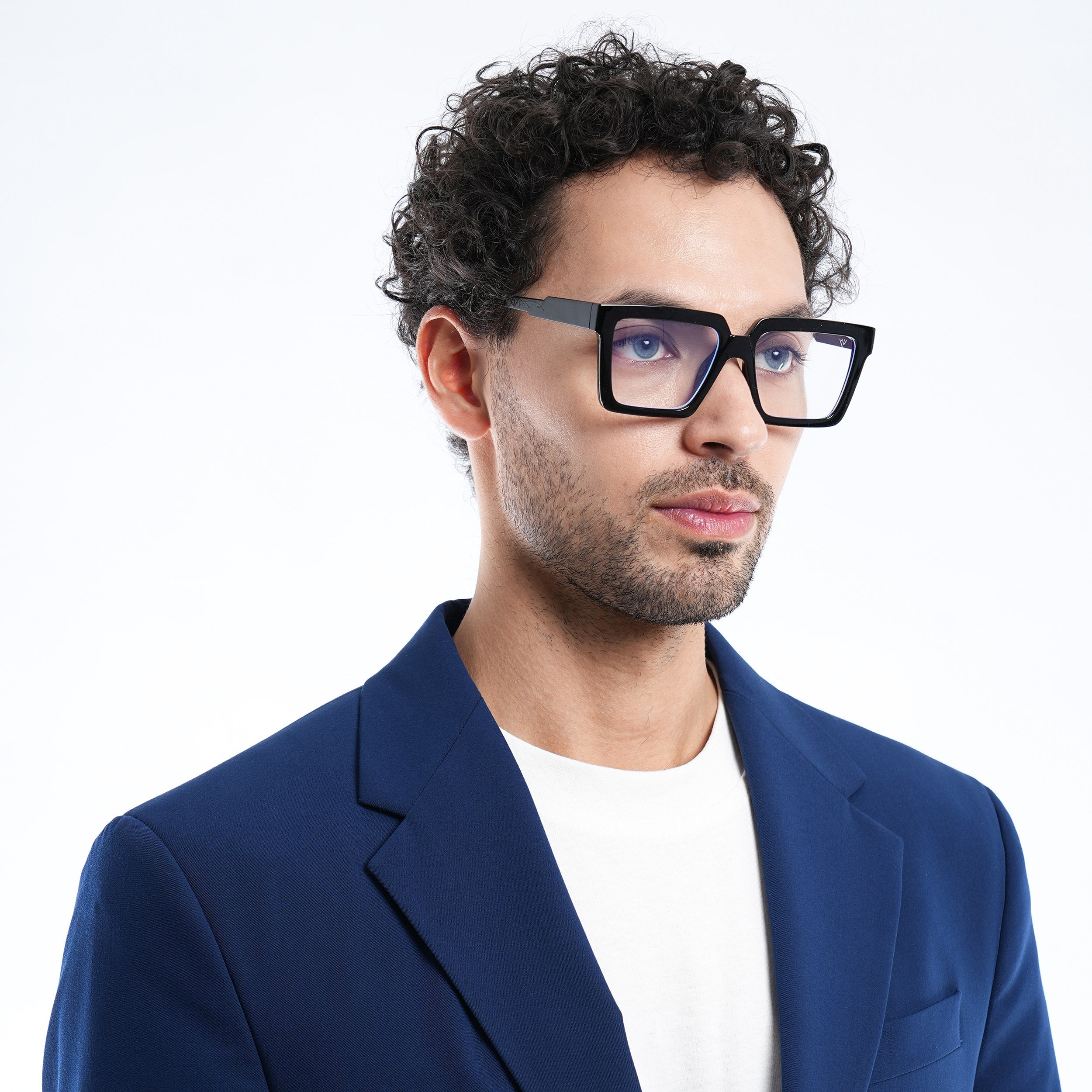 Voyage Verso Shine Black Wayfarer Eyeglasses for Men & Women (8774MG3922-C1)