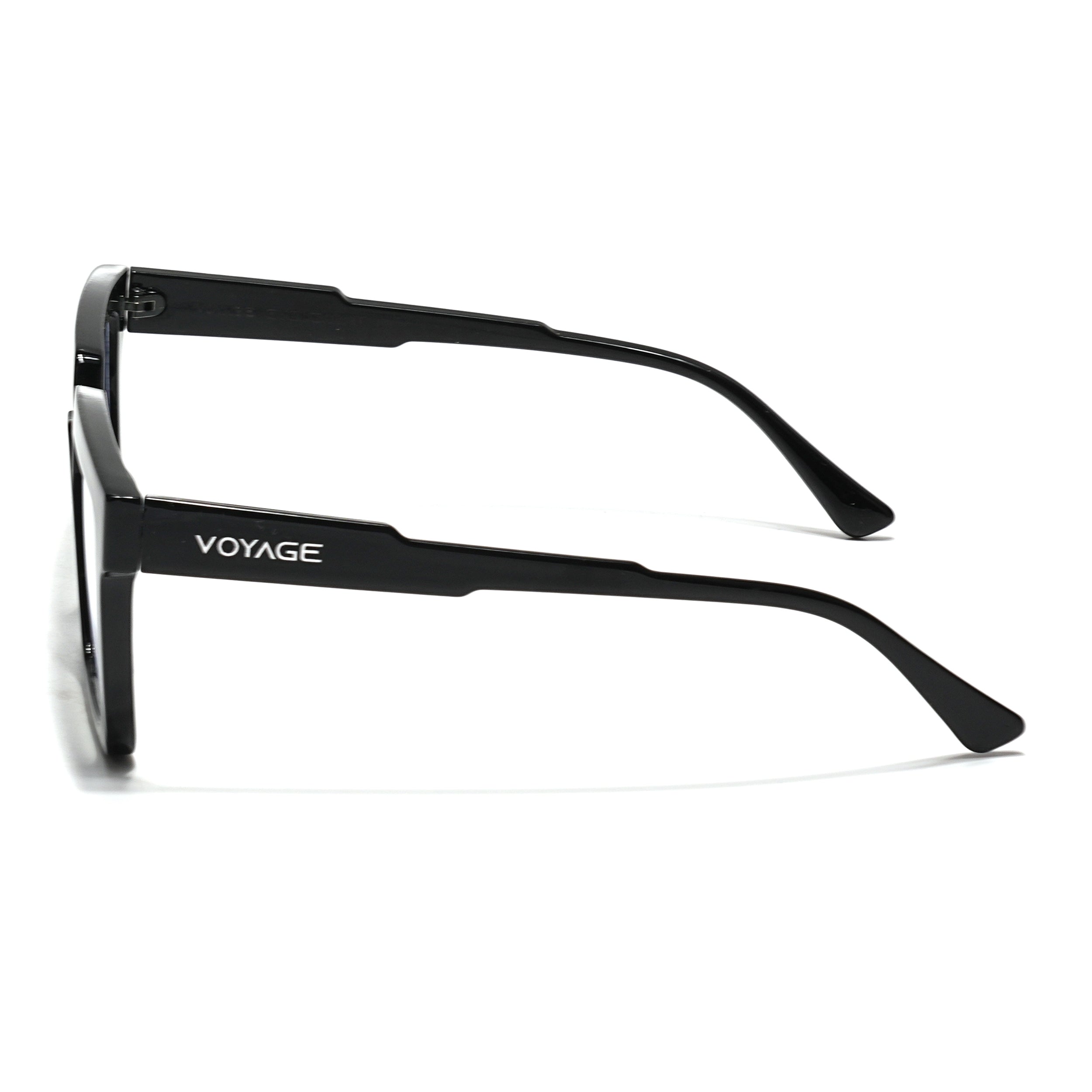 Voyage Verso Shine Black Wayfarer Eyeglasses for Men & Women (8774MG3922-C1)