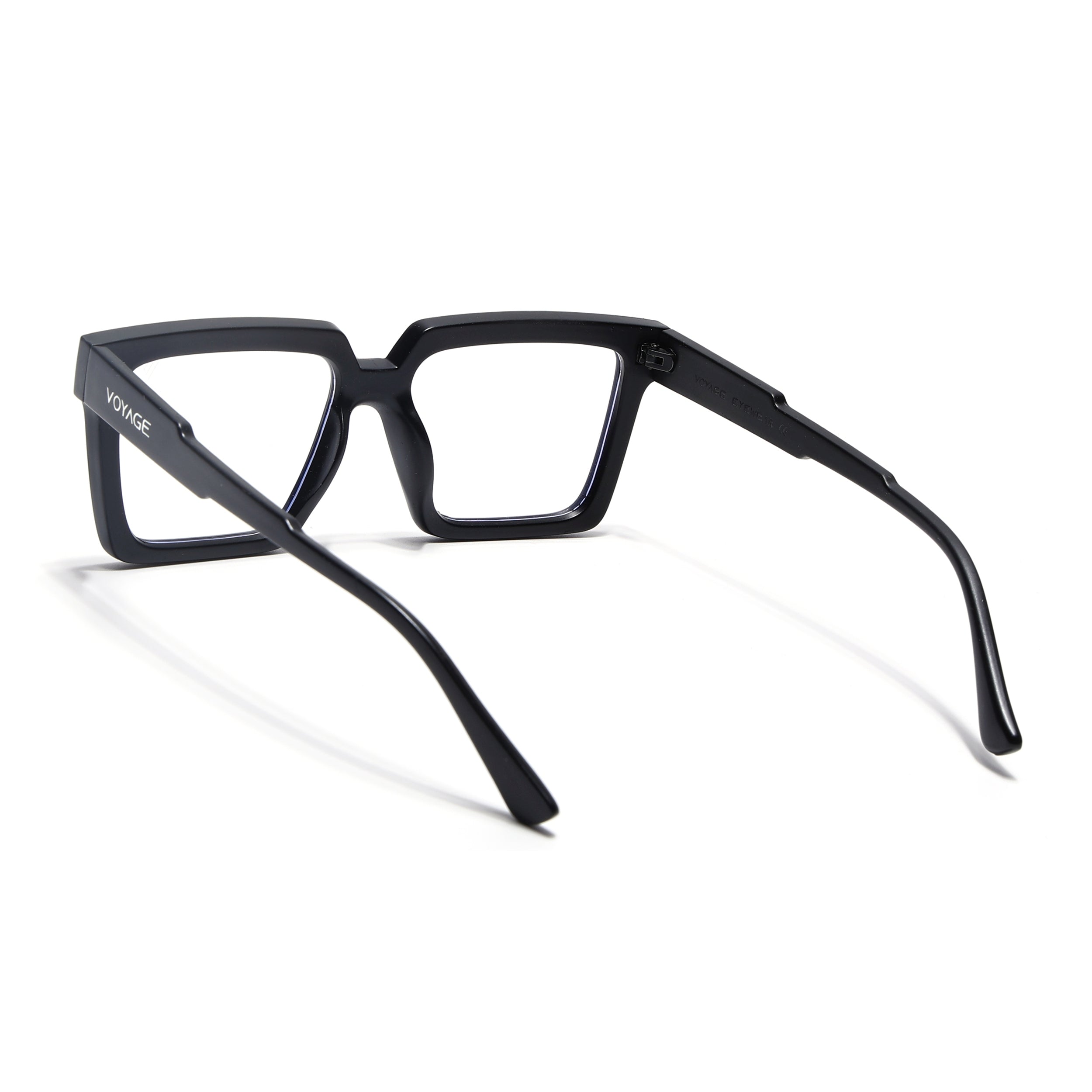 Voyage Verso Matt Black Wayfarer Eyeglasses for Men & Women