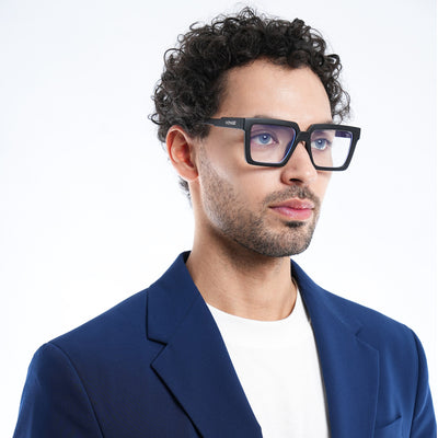 Voyage Verso Matt Black Wayfarer Eyeglasses for Men & Women (8774MG5165-C3)