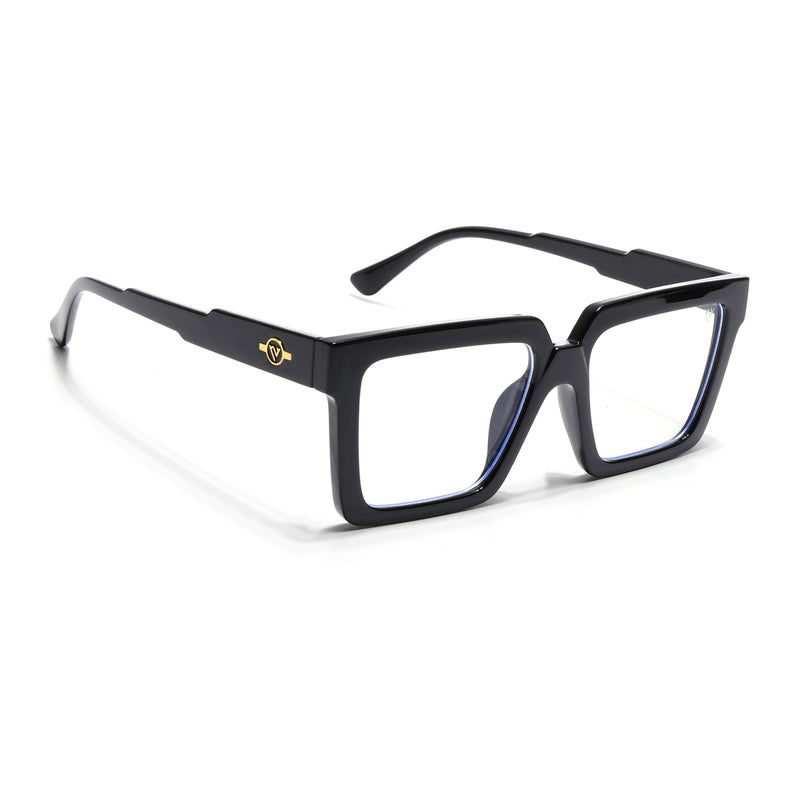 Voyage Exclusive Shine Black Square Eyeglasses for Men & Women (8774MG5244-C1)