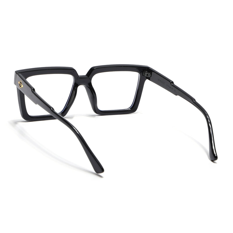 Voyage Exclusive Shine Black Square Eyeglasses for Men & Women (8774MG5244-C1)