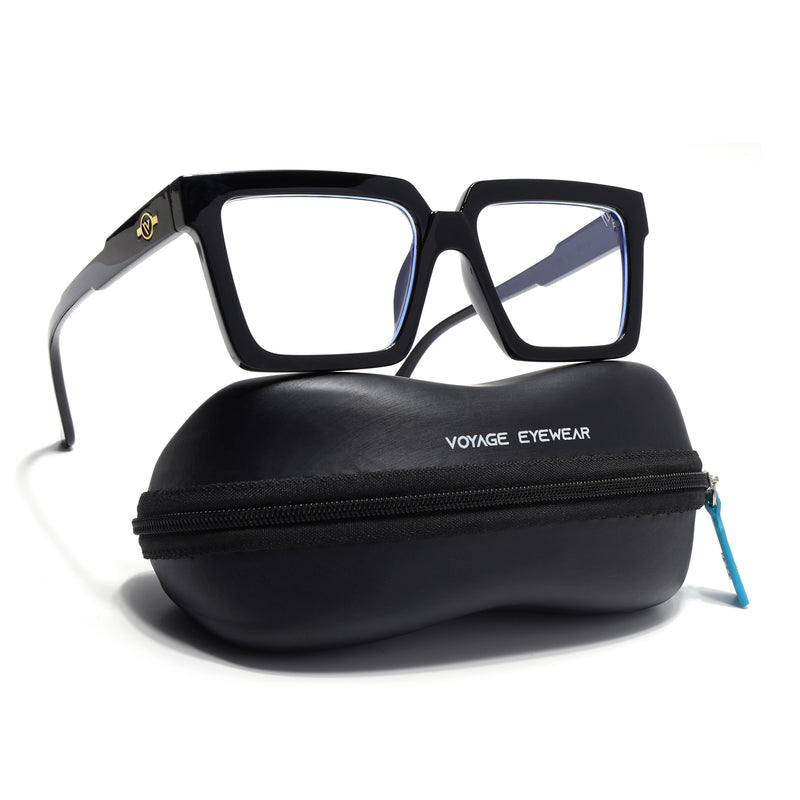 Voyage Exclusive Shine Black Square Eyeglasses for Men & Women (8774MG5244-C1)