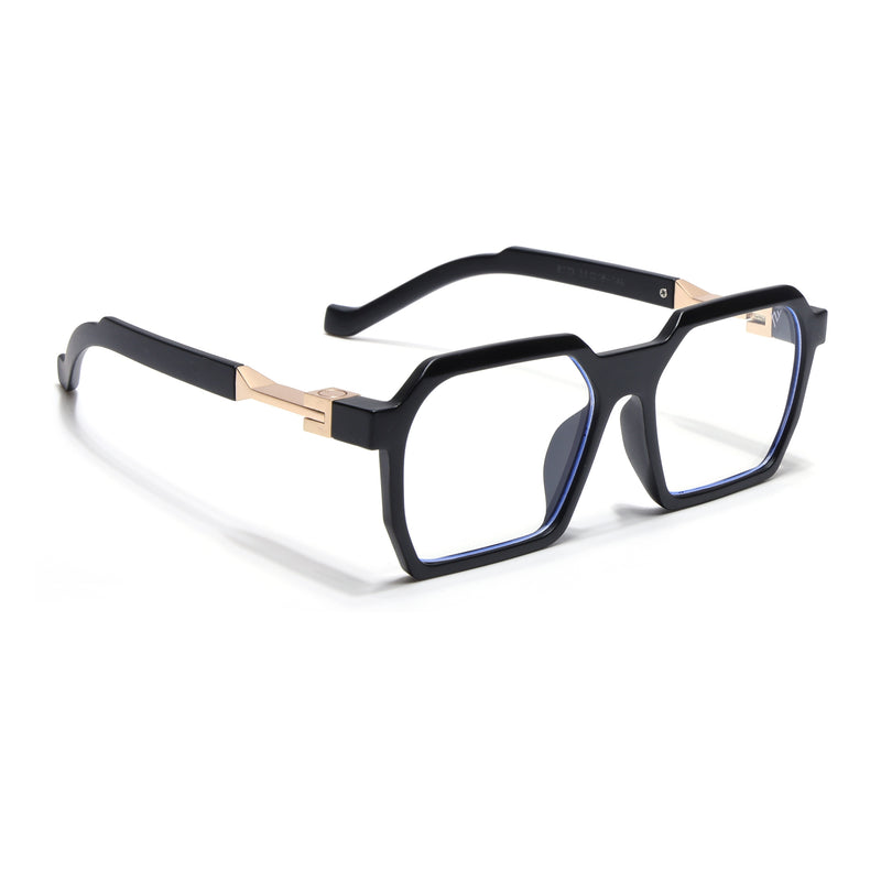 Voyage Matt Black Square Eyeglasses for Men & Women (8779MG5061-C2)