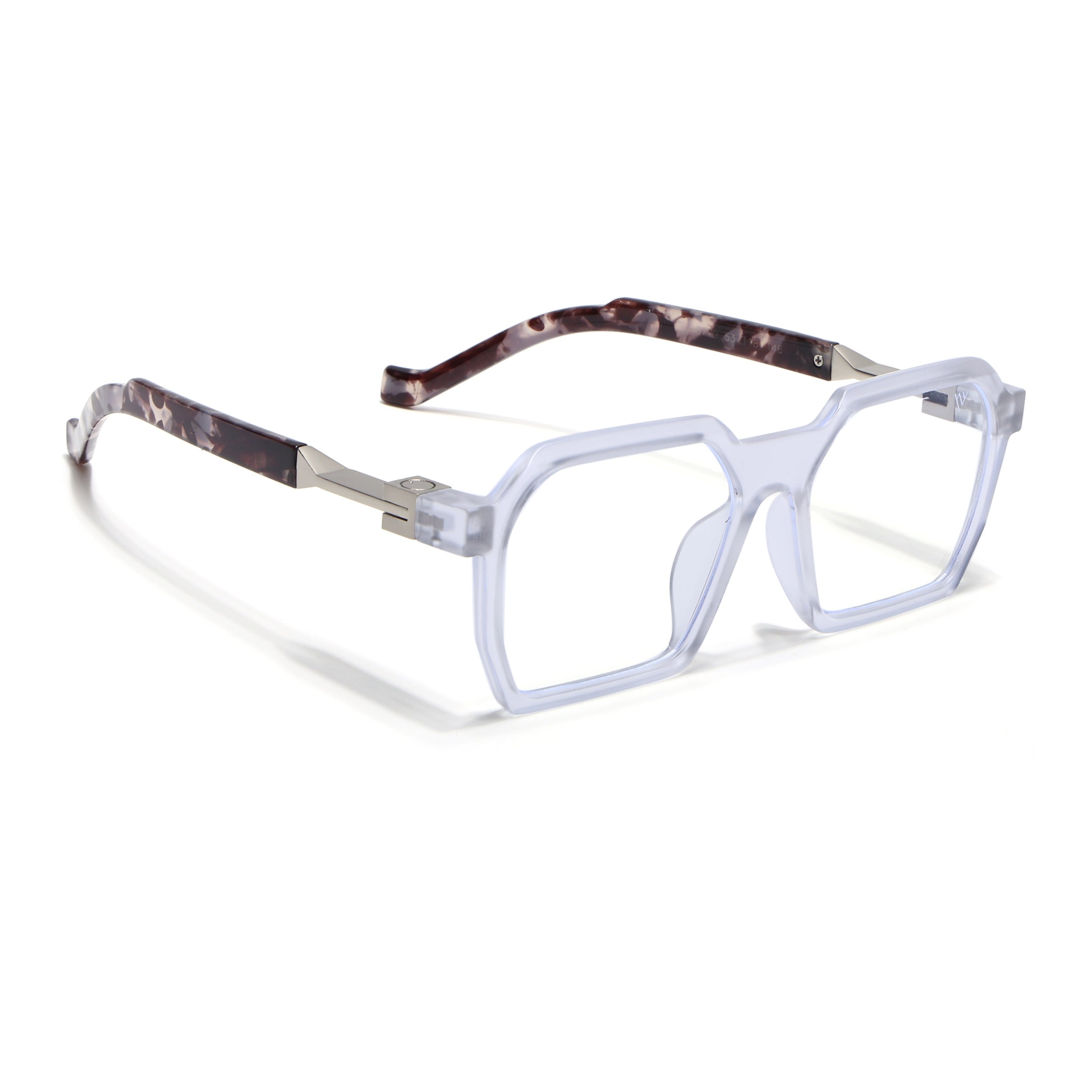 Voyage Matt Transparent Square Eyeglasses for Men & Women (8779MG5062-C3)